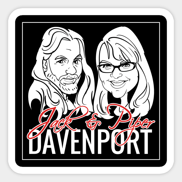 Jack & Piper Davenport - Caricature Logo Sticker by Davenport Shop